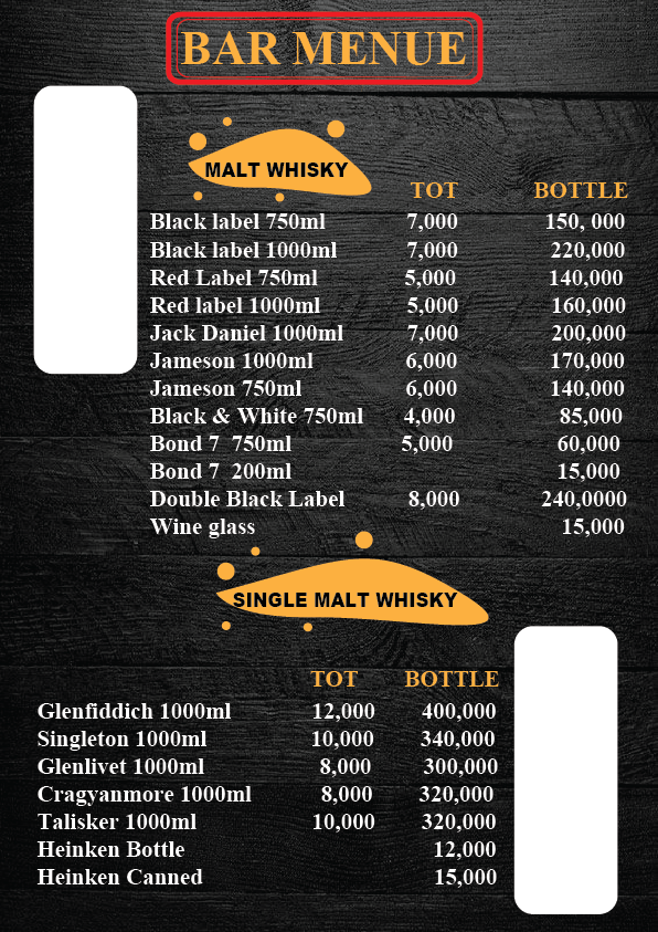 Menu Page 5